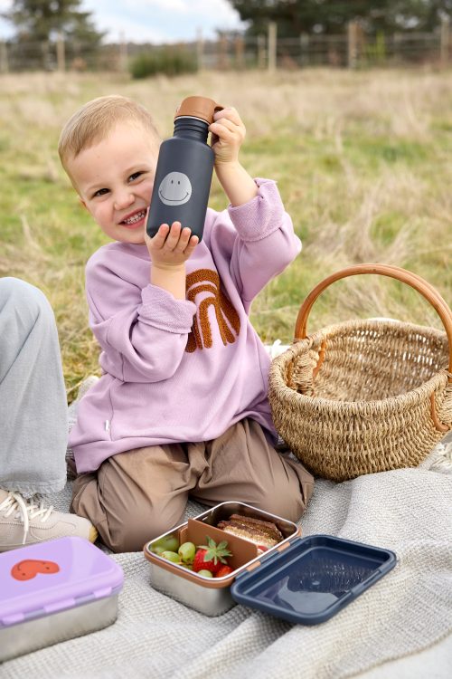 boite à gouter ou lunch box isotherme LITTLE GANG Sourire revendeur officiel MARQUE LÄSSIG pour enfant boutique pour enfant saint pierre ILE DE LA REUNION rentrée des classes écoles livraison 974