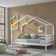 lit cabane en bois blanc JULES lit enfant bois massif magasin de mobiliers à st pierre 97410 livraison la réunion 974