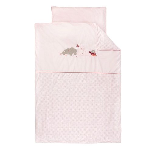Parure housse de couette 100X140 en velours ADELE ET VALENTINE revendeur LITTLE CREVETTE magasin pour enfant st pierre 97410 livraison 974 La Réunion