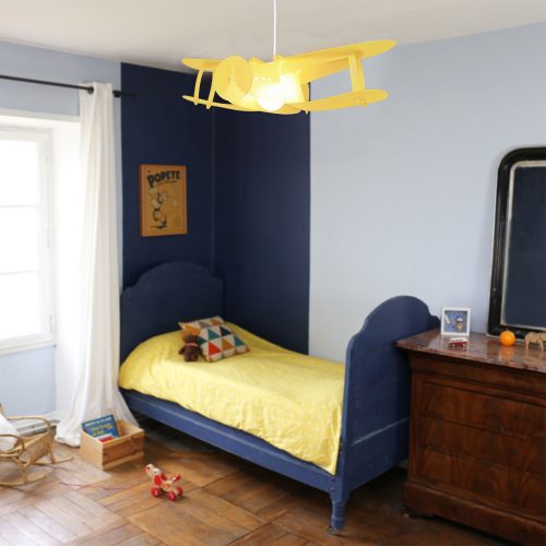 luminaire suspension enfant AVION fabriqué en France magasin de déco chambre enfant à st pierre 97410 duparc 97438 livraison la réunion 974