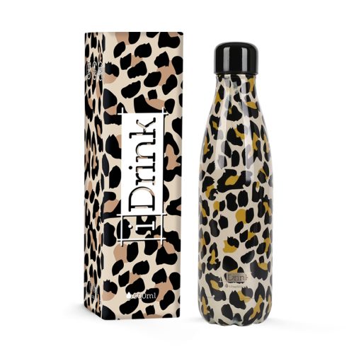 Bouteille isotherme i-total i-drink leopardata Gourde isotherme en acier inoxydable école rentrée des classes école boutique enfant saint pierre reunion 974