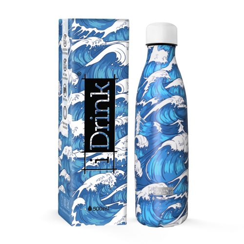 Bouteille isotherme i-total i-drink wave Gourde isotherme en acier inoxydable école rentrée des classes école boutique enfant saint pierre reunion 974