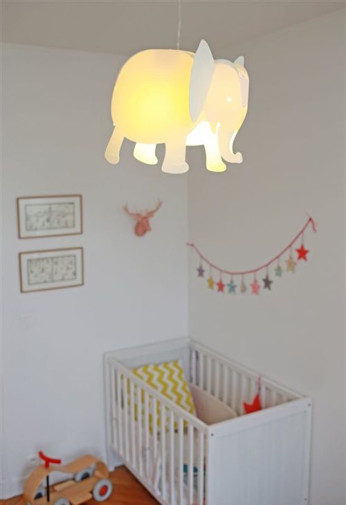 luminaire suspension enfant éléphant fabriqué en France magasin de déco chambre enfant à st pierre 97410 duparc 97438 livraison la réunion 974