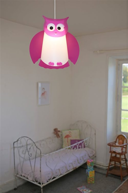 luminaire suspension enfant hibou fabriqué en France magasin de déco chambre enfant à st pierre 97410 duparc 97438 livraison la réunion 974