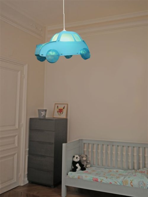 luminaire suspension enfant VOITURE fabriqué en France magasin de déco chambre enfant à st pierre 97410 duparc 97438 livraison la réunion 974