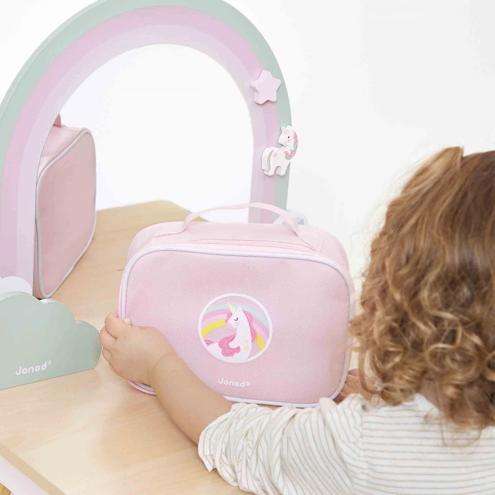 J06465-3 Mallette de beauté licorne revendeur officiel JANOD magasin de jouets en bois à st pierre 97410 livraison LA REUNION 974 duparc 97438