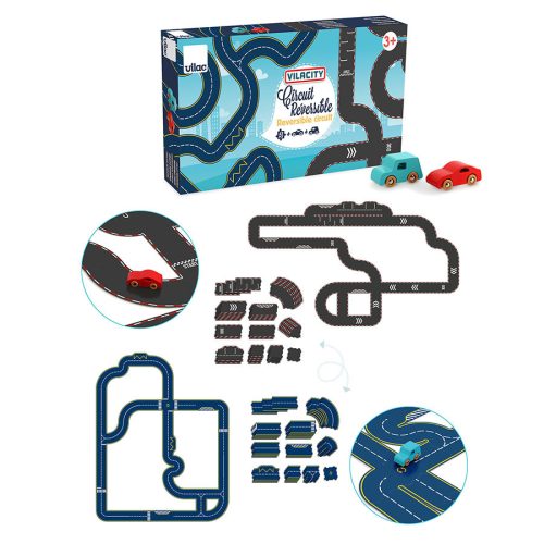 Circuit réversible VILACITY revendeur officiel VILAC magasin de jouets en bois à st pierre 97410 livraison la réunion 974 centre commercial DUPARC STE MARIE