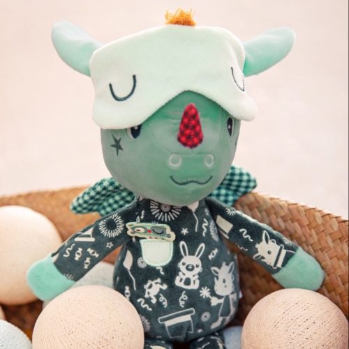 Peluche ami de la nuit JOE LE DRAGON Boutique de jouets pour enfant Revendeur officiel LILLIPUTIENS jouets d’éveil en bois et tissu livraison sur toute l'ile ile de la réunion 974