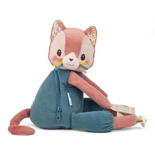 Sac à dos doux JEANNE LE CHAT Boutique de jouets pour enfant Revendeur officiel LILLIPUTIENS jouets d’éveil en bois et tissu livraison sur toute l'ile ile de la réunion 974 sac école rentrée des classes maternelle