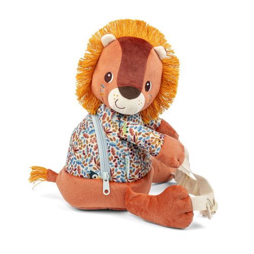 Sac à dos doux JACK LE LION Boutique de jouets pour enfant Revendeur officiel LILLIPUTIENS jouets d’éveil en bois et tissu livraison sur toute l'ile ile de la réunion 974 sac école rentrée des classes maternelle