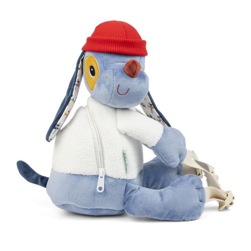 Sac à dos doux JULES LE CHIEN Boutique de jouets pour enfant Revendeur officiel LILLIPUTIENS jouets d’éveil en bois et tissu livraison sur toute l'ile ile de la réunion 974 sac école rentrée des classes maternelle