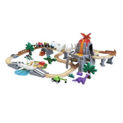 Circuit de train Adventure DINO marque HAPE magasin de jouets en bois à st pierre 97410 livraison la réunion 974 centre commercial DUPARC