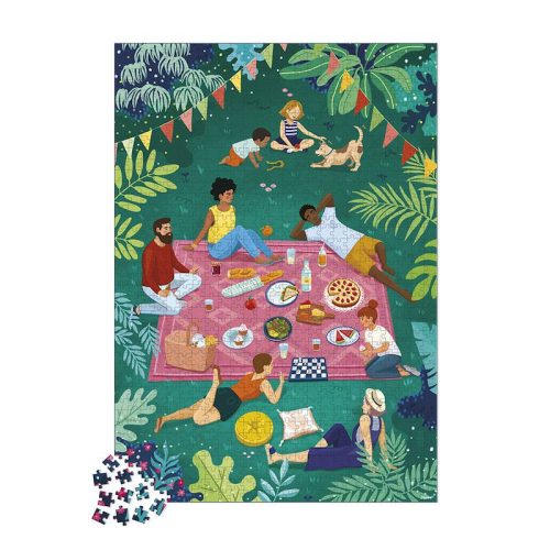 Puzzle 1000 pièces pic nic entre amis revendeur officiel JANOD magasin de jouets en bois à st Pierre 97410 ste marie duparc 97438 livraison LA REUNION 974 France métropolitaine