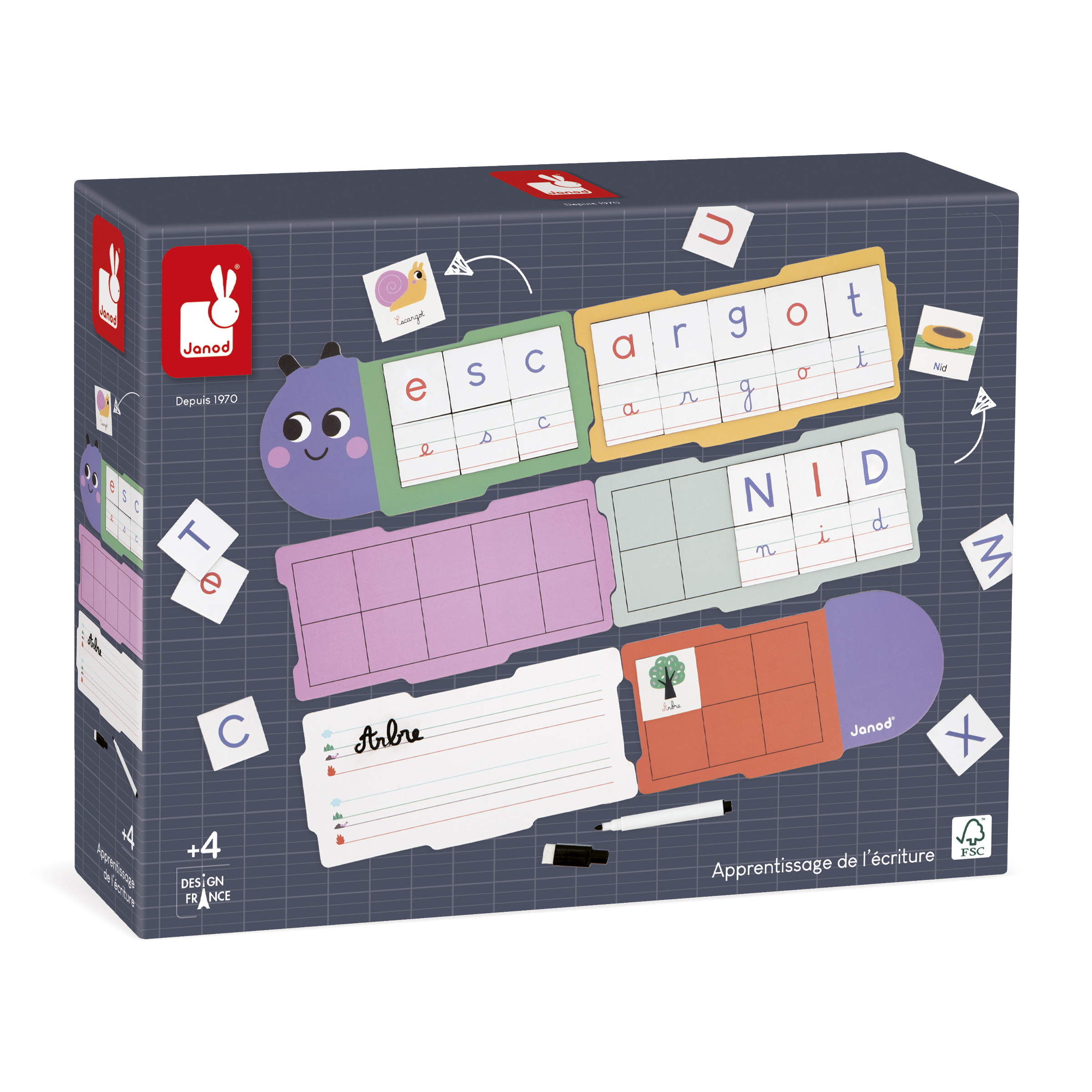 J05092_R01_91 Apprendre à écrire CHENILLE Boutique de jouets pour enfant Revendeur officiel JANOD livraison sur toute l'ile saint pierre Ste marie st Denis ile de la réunion 974