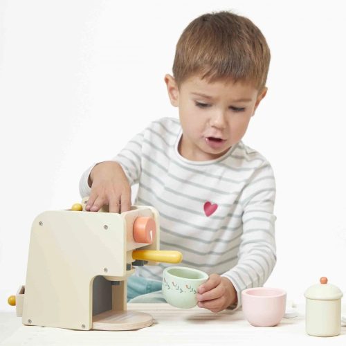 Machine à café en bois MAMIE SOLEIL électroménager imitation en bois revendeur officiel JANOD magasin de jouets en bois à st pierre 97410 livraison LA REUNION 974 duparc 97438