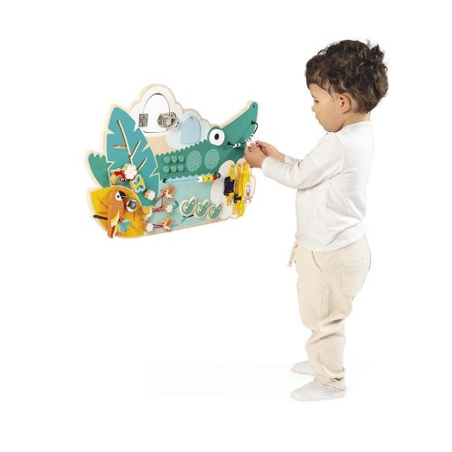 BUSY BOARD crocodile panneau d'activité jeu montessori jouet d'éveil montessori revendeur officiel JANOD magasin de jouets en bois à st pierre 97410 livraison LA REUNION 974 duparc 97438