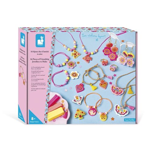 Coffret 16 bijoux duo d'amitié à créer Loisirs créatifs bijoux et perles revendeur JANOD magasin de jouets en bois et de loisirs créatifs à St Pierre 97410 livraison LA REUNION 974 centre commercial DUPARC Ste Marie