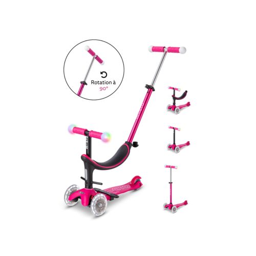 Trottinette évolutive Mini Micro 3 en 1 Révolution Magic boutique de jouet pour enfant ile de la reunion 974 st pierre st denis livraison à domicile rose