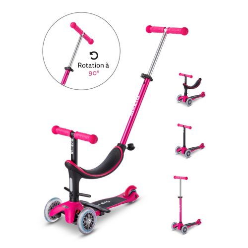 Trottinette évolutive Mini Micro 3 en 1 Révolution Magic boutique de jouet pour enfant ile de la reunion 974 st pierre st denis livraison à domicile rose