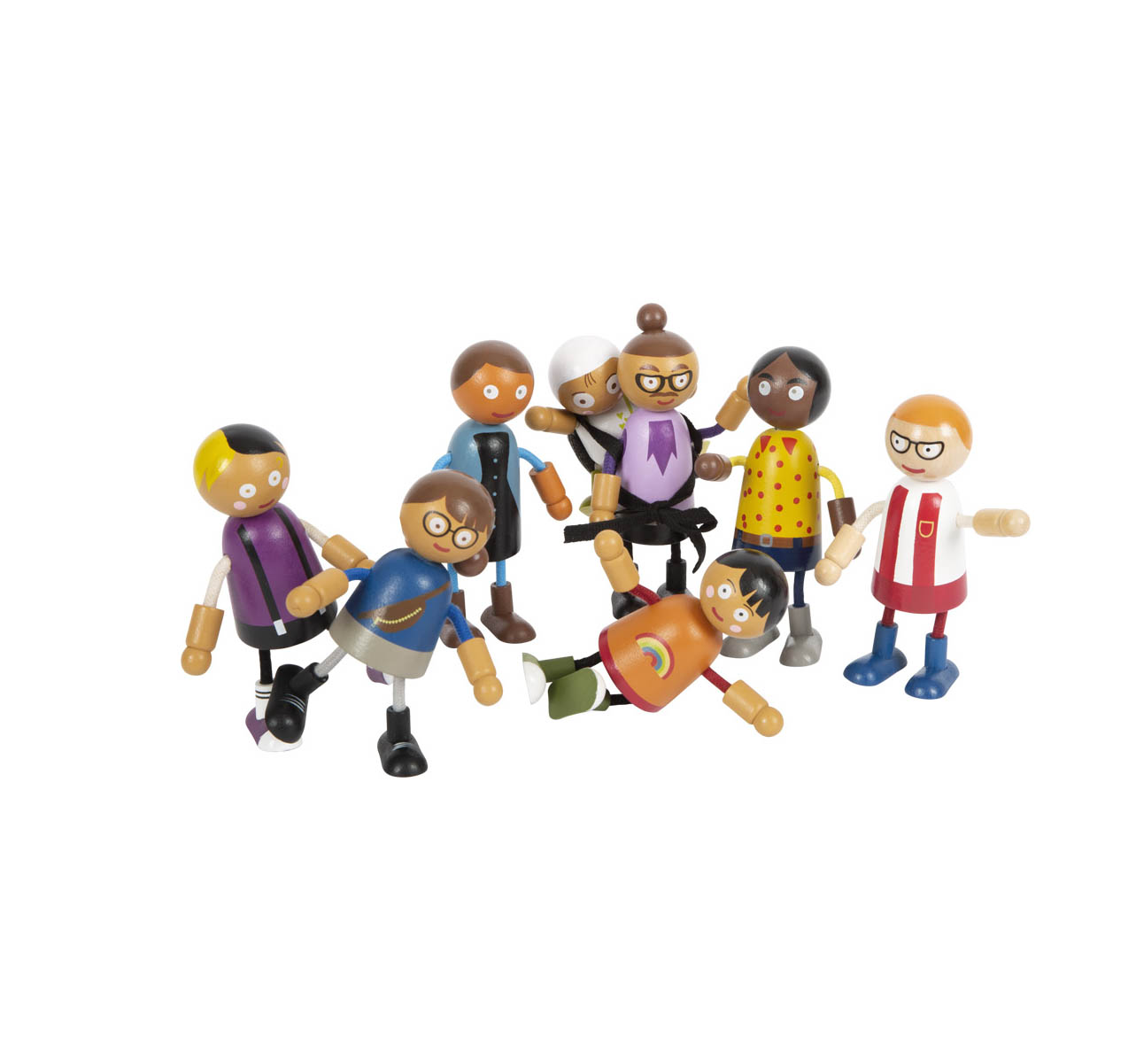 Famille recomposée de poupée souples avec bébé EN BOIS boutique de jouet pour enfant ile de la reunion 974 st pierre st denis