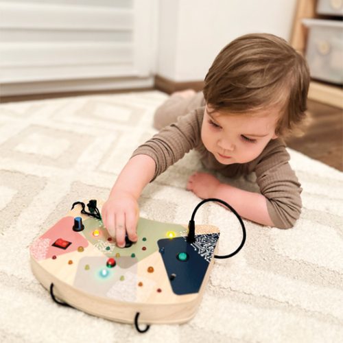 Jouets d'apprentissage Montessori planche de motricité Planche de motricité LED Lumière et Interrupteur boutique de jouets pour enfant ile de la reunion 974