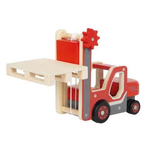 Chariot élévateur en bois avec palette boutique de jouets pour enfant ile de la reunion 974