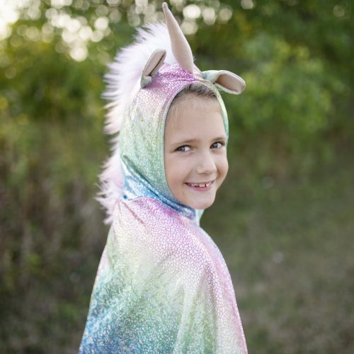 Cape réversible Dragon/Licorne arc-en-ciel Revendeur officiel GREAT PRETENDERS déguisement pour enfant de qualité boutique de jouets ile de la reunion livraison 974