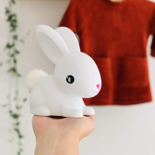 lapin Veilleuse en Silicone souple rechargeable pour enfant sans danger boutique de déco pour enfant ile de la reunion 974