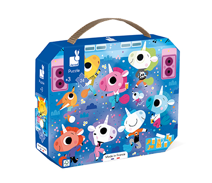 J02544_90 Puzzle 24 pièces Concert Rock Licornes Boutique de jouets pour enfant Revendeur officiel JANOD livraison sur toute l'ile saint pierre Ste marie st Denis ile de la réunion 974