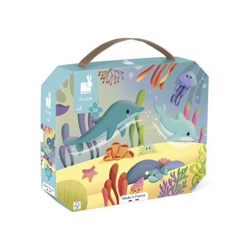 Puzzle 36 pièces LES ANIMAUX MARINS Boutique de jouets pour enfant Revendeur officiel JANOD livraison sur toute l'ile saint pierre Ste marie st Denis ile de la réunion 974