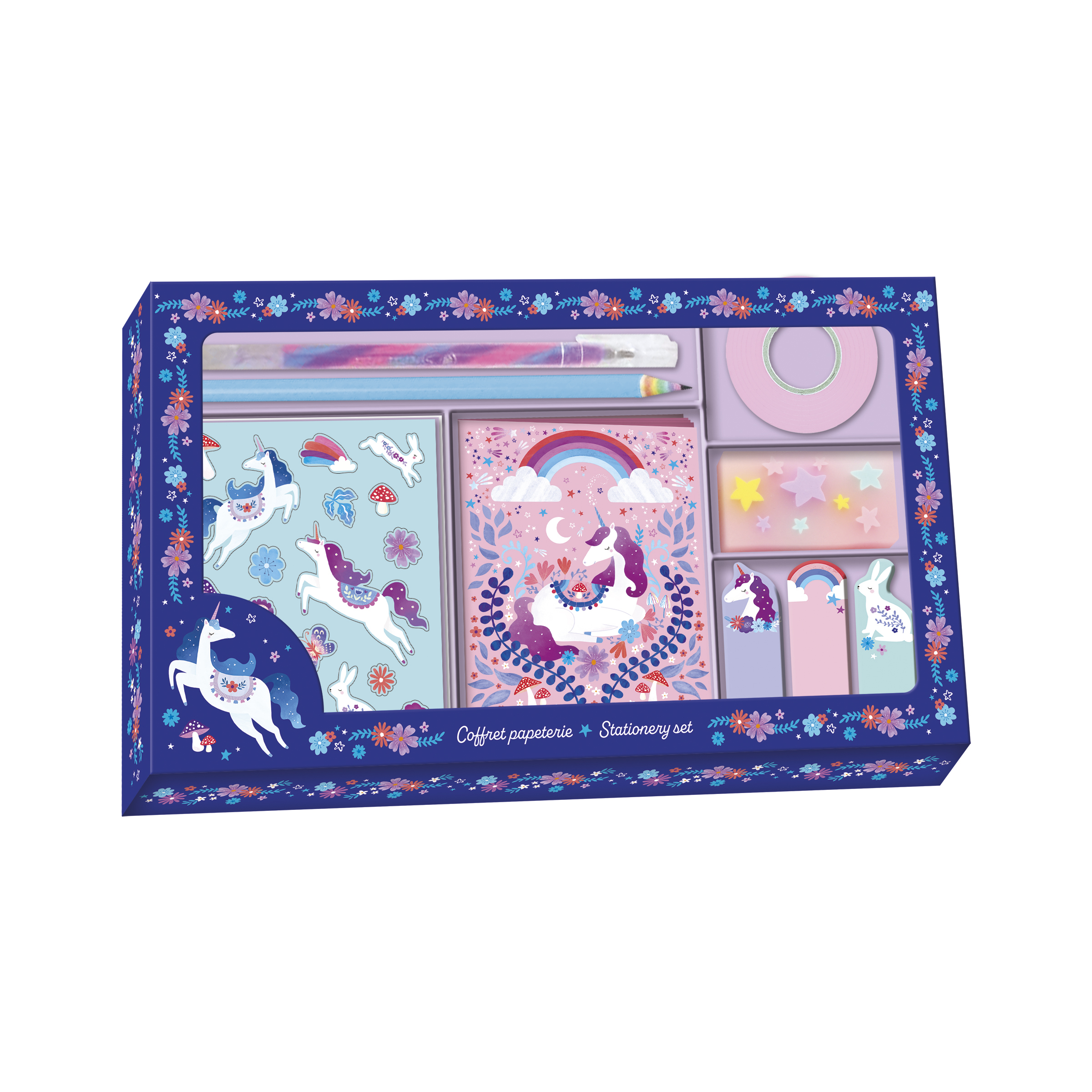 J08940_R01_90 Coffret Papeterie Licorne DREAMLAND Boutique de jouets pour enfant Revendeur officiel JANOD livraison sur toute l'ile saint pierre Ste marie st Denis ile de la réunion 974