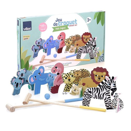 Croquet en bois Maman et bébé SAFARI jeu de société et d'adresse jouet en bois enfant boutique concept store jouet originaux tendance et de qualité ile de la reunion 974 revendeur officiel VILAC