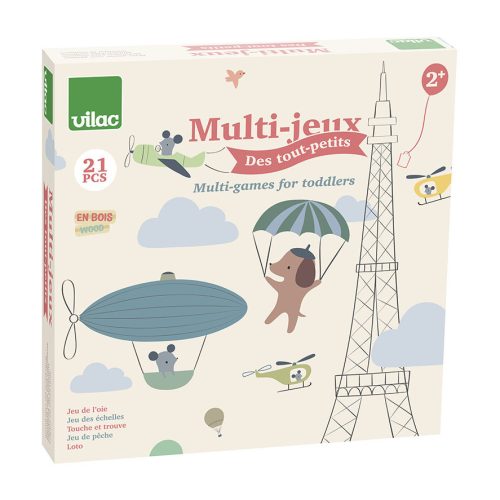 Coffret jeu de société Multi-jeux des tout-petits pour 2 ans enfant boutique concept store jouet originaux tendance et de qualité ile de la reunion 974 revendeur officiel VILAC