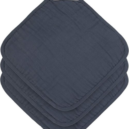 Lot de 3 débarbouillettes en mousseline bébé écologique st pierre reunion