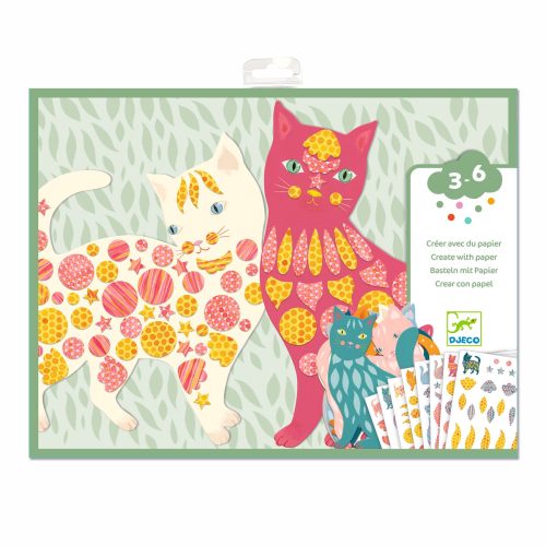 Créer avec du papier Les jolis chats d’Elodie revendeur officiel DJECO marque enfant loisirs créatifs et jeux de société sur l'ile de la reunion 974