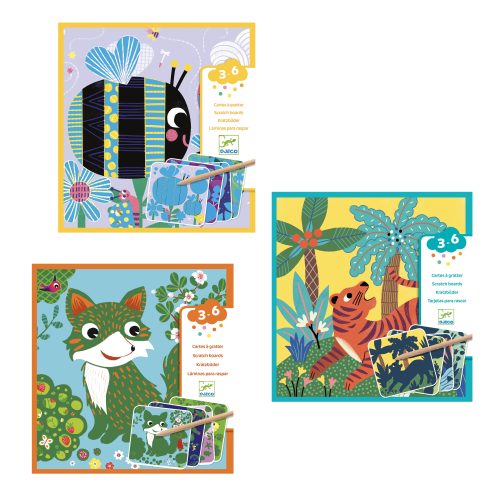 Cartes à gratter des petits (Plusieurs modèles disponibles) revendeur officiel DJECO marque enfant loisirs créatifs et jeux de société sur l'ile de la reunion 974