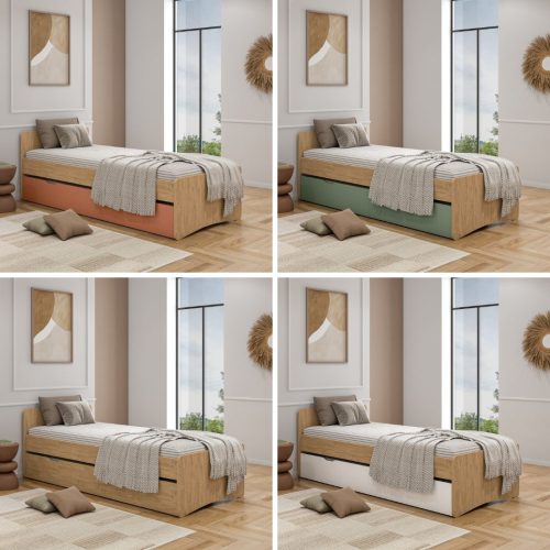 Lit gigogne NEW YORK Bois 90X200 (à personnaliser) boutique meuble mobilier lit ado et enfant de qualité ile de la reunion 974 France metropolitaine