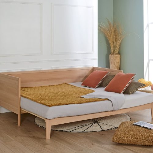 Lit banquette en bois massif TOKYO 90X200 extensible en 180x200 boutique meuble mobilier lit ado et enfant de qualité ile de la reunion 974 France metropolitaine