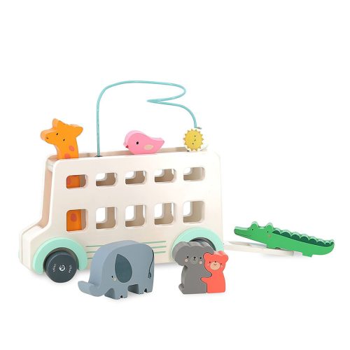 Bus animo Sarah Betz jeu d'éveil jeu de motricité revendeur officiel VILAC jouet en bois magasin de jouet saint pierre 97410 livraison La Réunion 974 Ste Marie duparc 97438 livraison FRANCE METROPOLITAINE