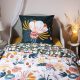 Parure de lit 140x200 JARDIN DE FLEURS boutique tendance de décoration pour chambre d'enfant et ado ile de la reunion France métropolitaine 974