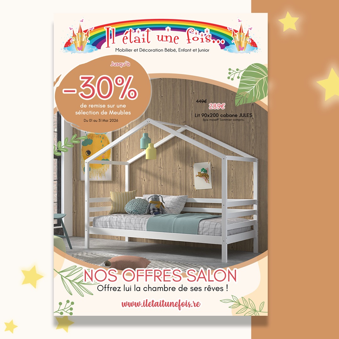 Offre et promotion salon de la maison meuble et mobilier et décoration bébé enfant et ado ile de la reunion 974