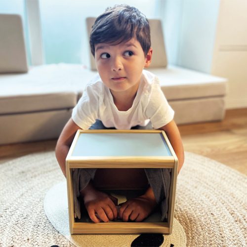 Boite sensorielle et tactile en bois jouet d'éveil montessori magasin de jouets en bois à st pierre 97410 livraison LA REUNION 974 duparc 97438