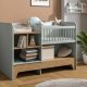 Berceau compact évolutif LOUNA vert sauge couleur tendance chambre bébé tendance moderne magasin de meuble à st pierre 97410 livraison la Réunion et France métropolitaine