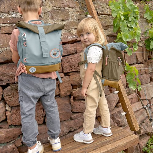Sac à dos maternelle ROLLTOP HAPPY PRINT sac maternelle et crèche rentrée des classes magasin pour enfant à st pierre 97410 livraison LA REUNION 974 NATURE BLEU CLAIR