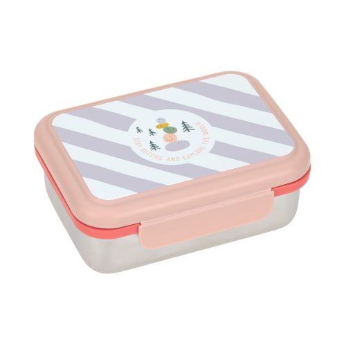 INOX SUNNY EXPLORER ROSE Boîte à gouter ou Lunch Box en inox pour enfant rentrée des classes magasin spécialisé enfant saint pierre reunion 974 livraison sur l'ile REVENDEUR OFFICIEL LASSIG