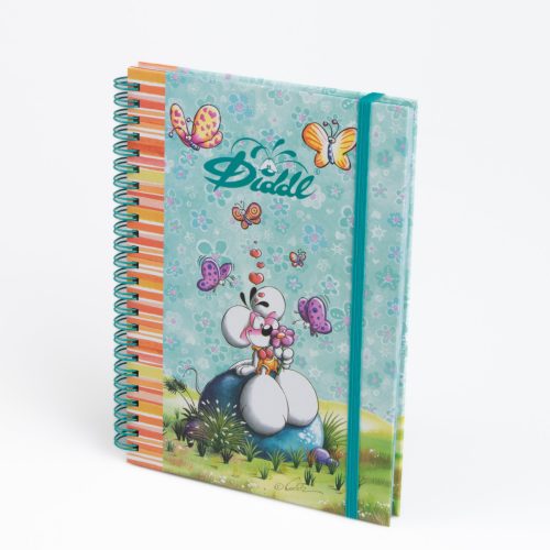 Carnet spirale A5 élastique et paillettes Diddl boutique jouet papeterie souvenir DIDDL 974 ile de la reunion