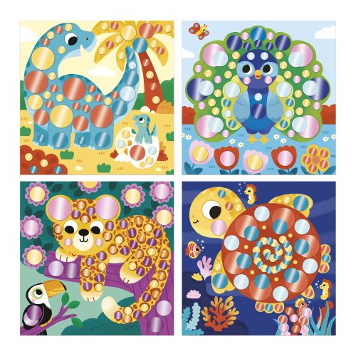 Kit créatif gommettes rondes métal animaux magasin jouet loisirs créatifs st pierre 97410 Livraison La Réunion 974 Ste MarIe duparc 97438 Livraison France métropolitaine