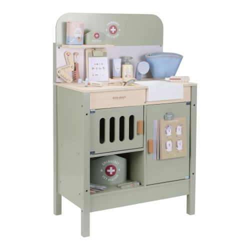 Cabinet de vétérinaire en bois avec accessoires revendeur officiel LITTLE DUTCH magasin de jouets en bois à St Pierre 97410 livraison LA REUNION 974 centre commercial duparc ste marie
