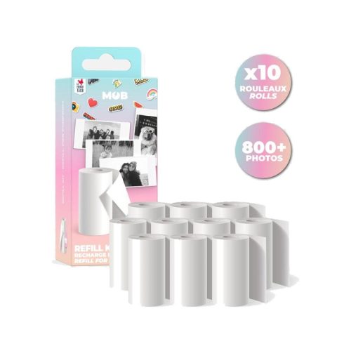 lot de 10 recharges papier pixiprint appareil photo numérique thermique enfant magasin de jouets à st pierre 97410 livraison la réunion 974 centre commercial duparc 97438 livraison FRANCE