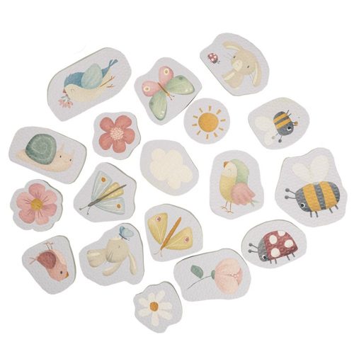 Stickers de bain en mousse flowers & butterfly jeu de bain Little dutch magasin de jouet en bois st pierre 97410 livraison à la réunion 974